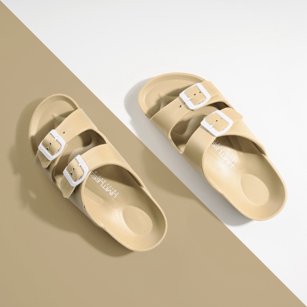 Sandal Wanita Birken Limitless Sendal Cewek Slip On Sandal Wanita Selop Sendal Rumahan Wanita Empuk