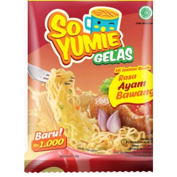 SOYUMIE SO YUMIE YUMI MIE GELAS 30gr AYAM BAWANG BASO SAPI MI INSTAN SIAP SEDUH INSTANT RENCENG ECER SOTO AYAM YUMMI YUMMIE