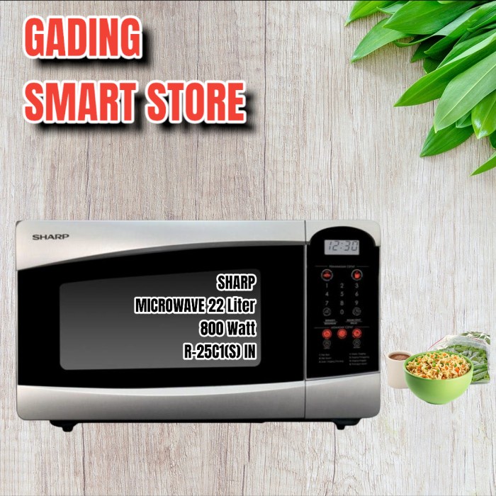Terlaris Sharp Microwave 22 Liter R-25C1(S)In - Sharp R25C1Sin - Sharp R25C1