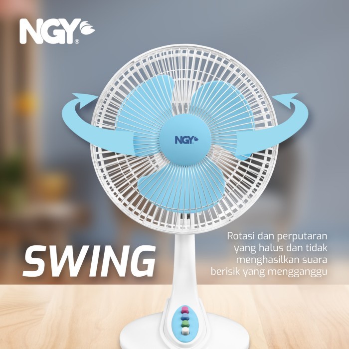 NGY Desk Wall Fan Kipas Angin Meja Dinding 2in1 10 inch NG-10DF SUPER KENCANG MANTAP