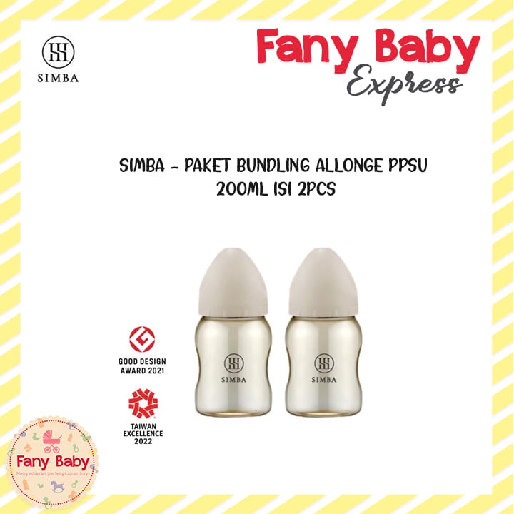 PAKET BUNDLING SIMBA ALLONGE PPSU 200ML WIDENECK X 2 PCS