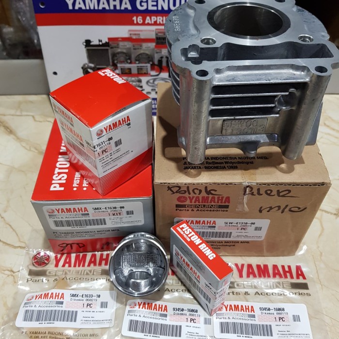 Blok Seher Boring Piston Kit Nouvo Mio Smile Sporty Asli Ori Yamaha