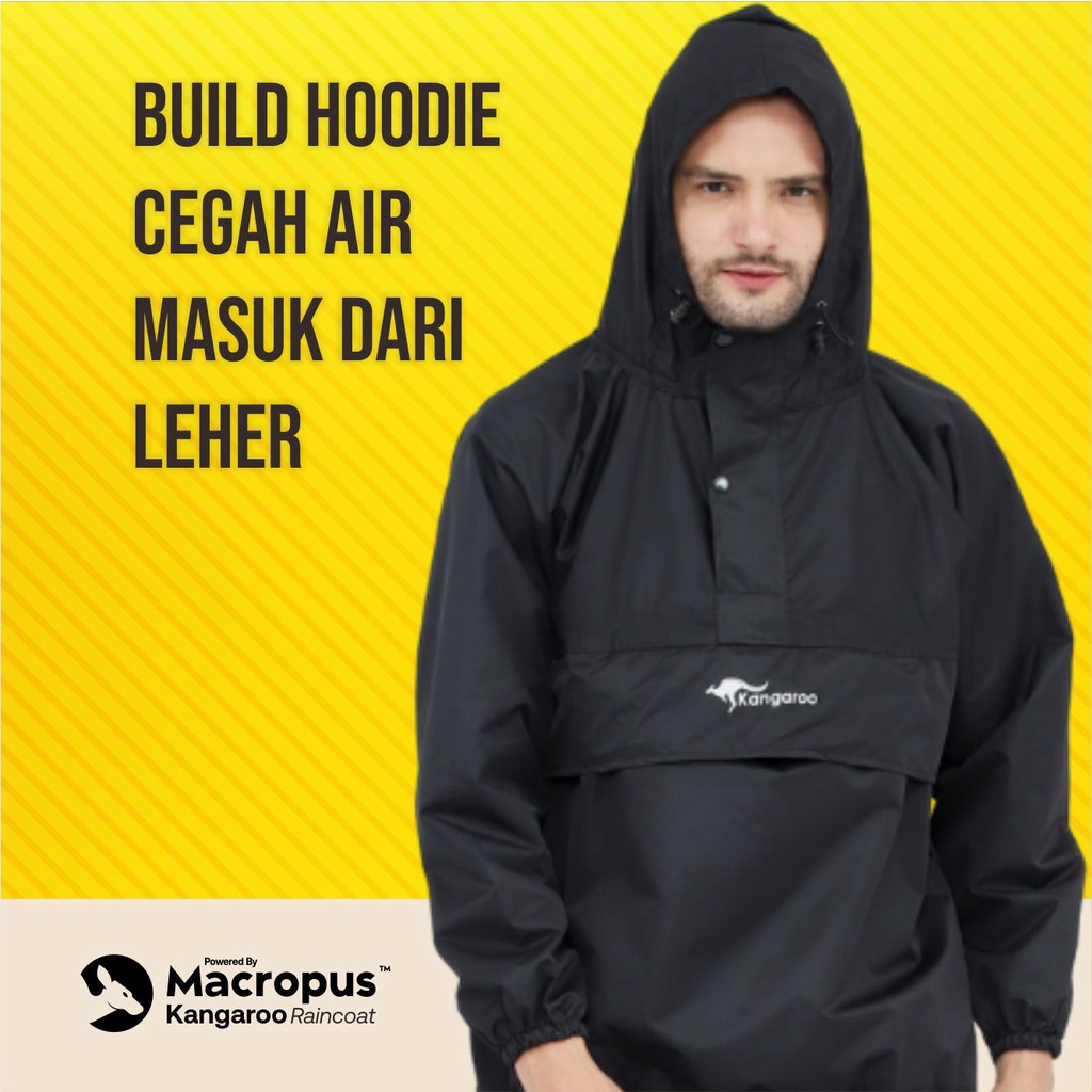 KANGAROO RAINCOAT Jas Hujan Anti Bocor Jas Hujan Kangguru jas ujan Jas Hujan Setelan Mantel Hujan Jas Hujan Saku Kangguru jas hujan raincoat jaz hujan pria Mantel jashujan jas hujan kangguru jaz hujan pria jaa hujan Jas Hujan raincoat outdoor jaz hujan