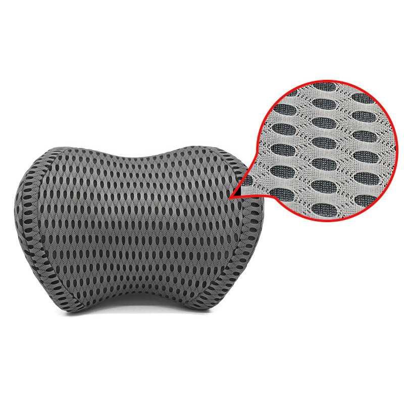 Bantal Leher Punggung Mobil Memory Foam Neck Lumbar Support - CT6 - Gray