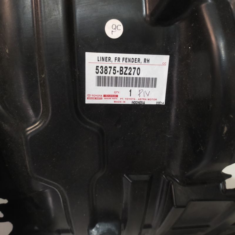 Liner Fender Spakbor Spakbord Depan Kanan Kiri Avanza Xenia