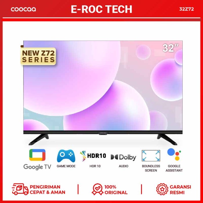 [Google TV] COOCAA Smart LED TV 32 Inch - Netflix &amp; Youtube - 32Z72