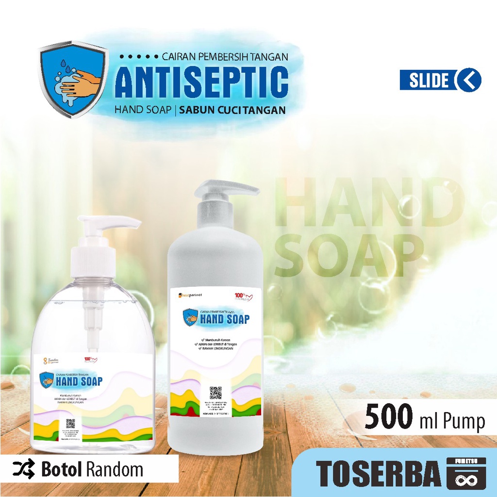 Sabun Cuci Tangan Antibakteri Antiseptik HANDSOAP Aroma Parfum EDT 500ml Pump