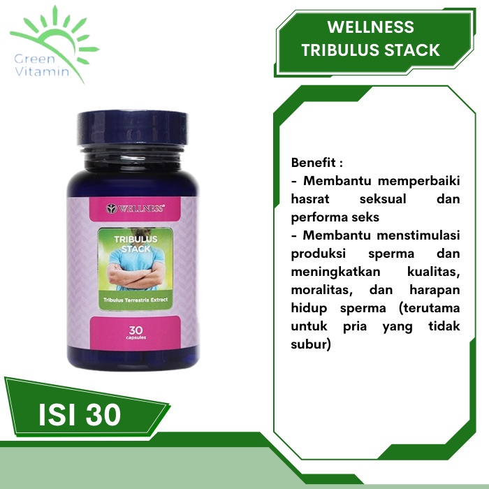 WELLNESS Tribulus Stack 30 Kapsul BPOM Original