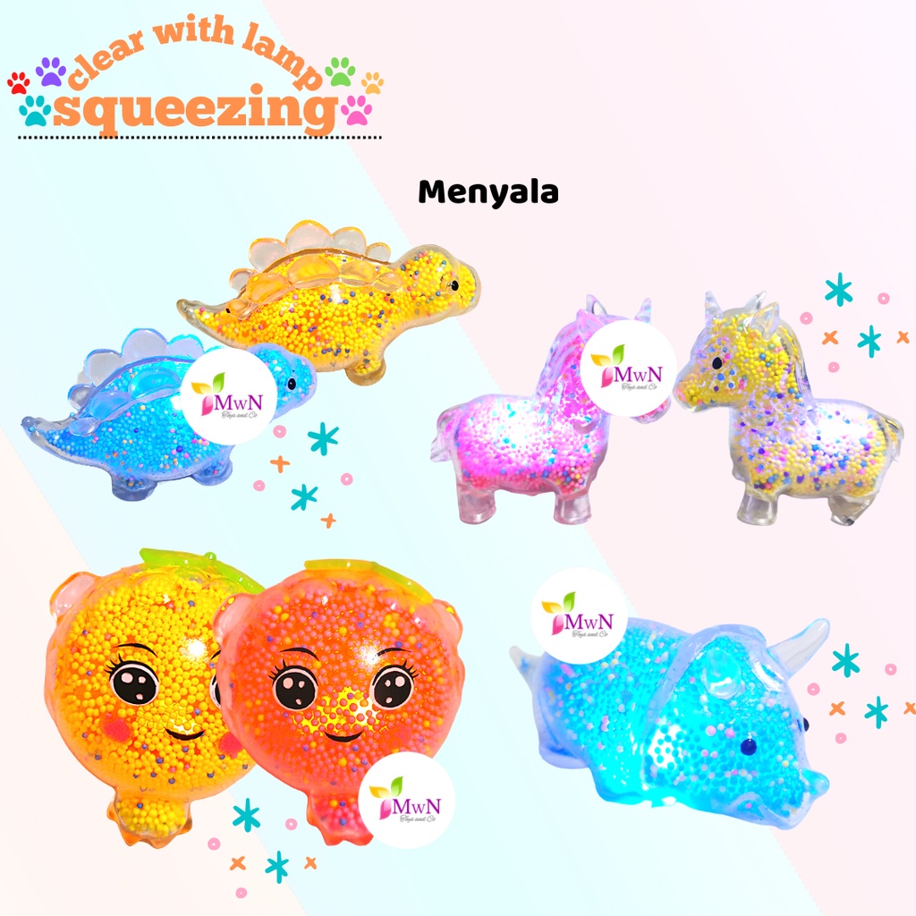 MWN Mainan Squishy Bening Animal Lampu/ Mainan Squishy Anti stress