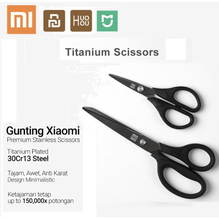 

Scissor Xiaomi Houhou D5 Scissors Gunting Isi 2 Titanium Plated Scissors Set 2