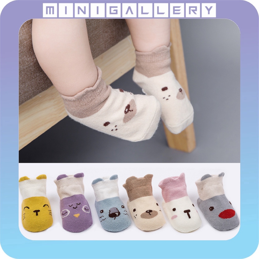 COD Kaos Kaki Anak Bayi Cute Animal 3d Anti Slip Sepatu Anak Baby Socks Kids Impor BB04