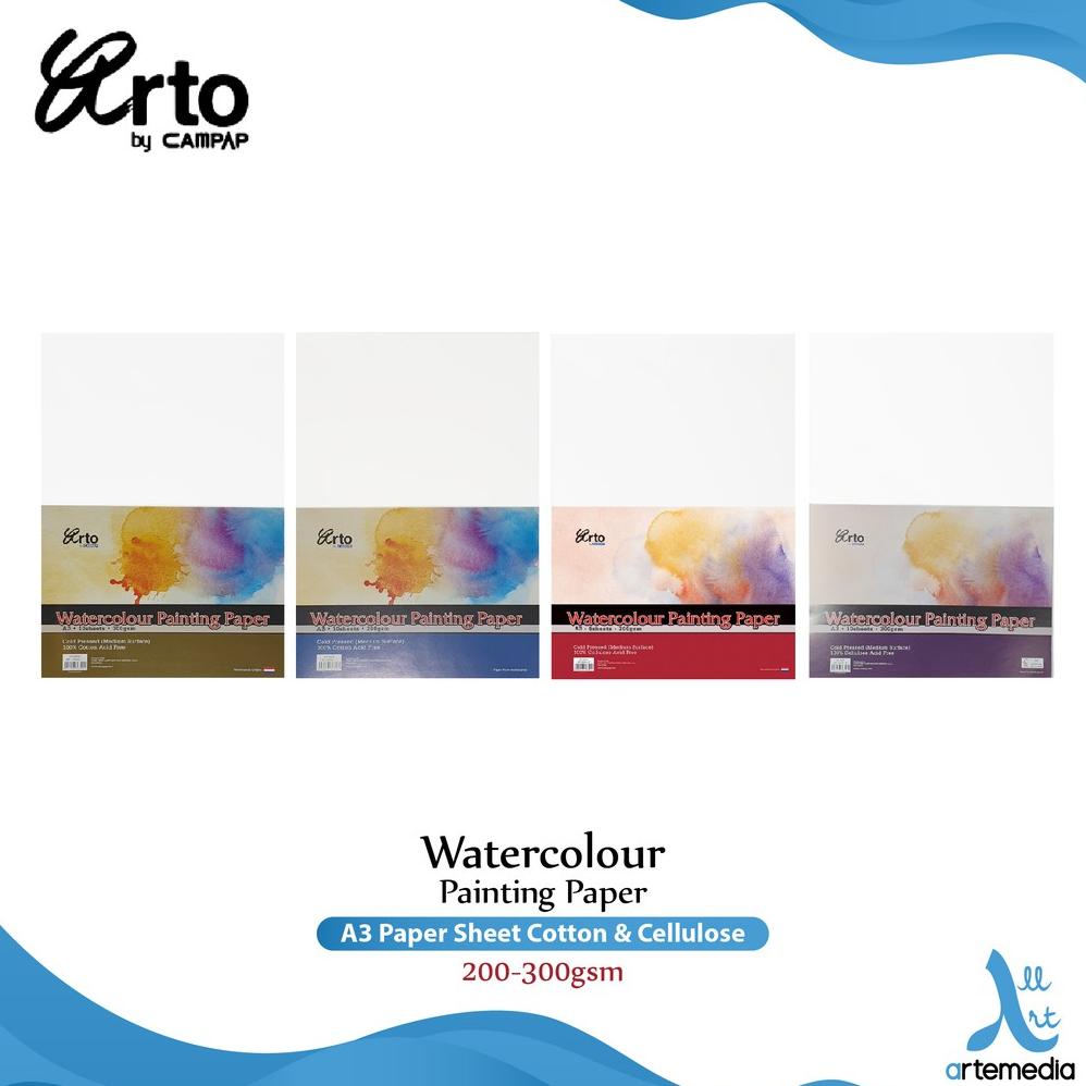 

Kertas Cat Air Arto A3 Watercolor Paper Sheet