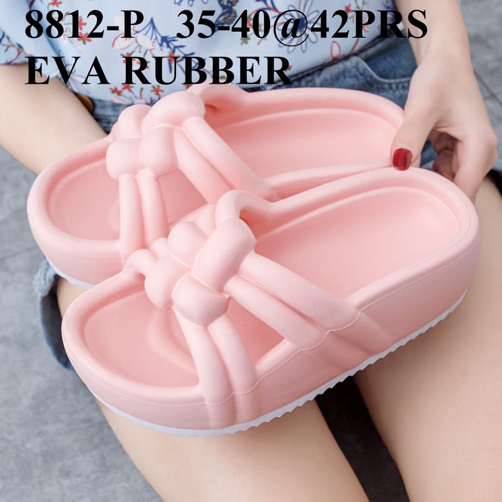 Sandal Selop Wanita Import Bahan EVA Rubber Tebal Anti Slip 8812