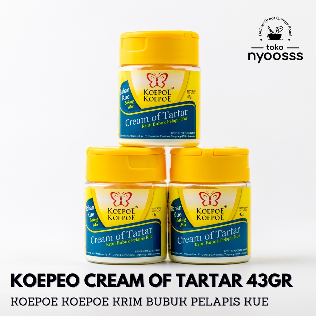 

Koepoe Koepoe Cream Of Tartar 43Gr / Krim Bubuk Pelapis Kue Praktis