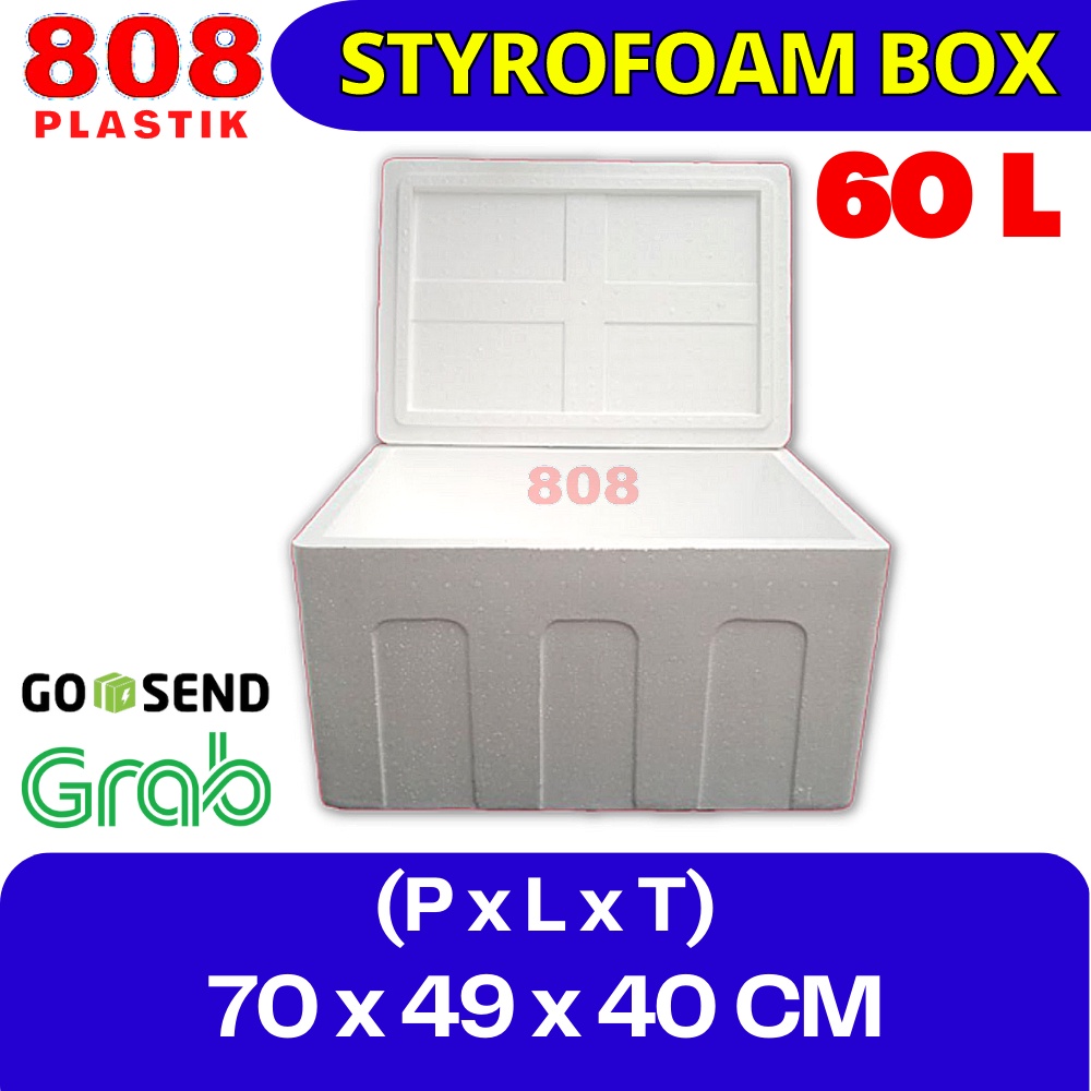 Styrofoam Box 60 Kg / Kotak Sterofoam Box Ikan 60 L (70 X 49 X 40 CM) - 60 Liter