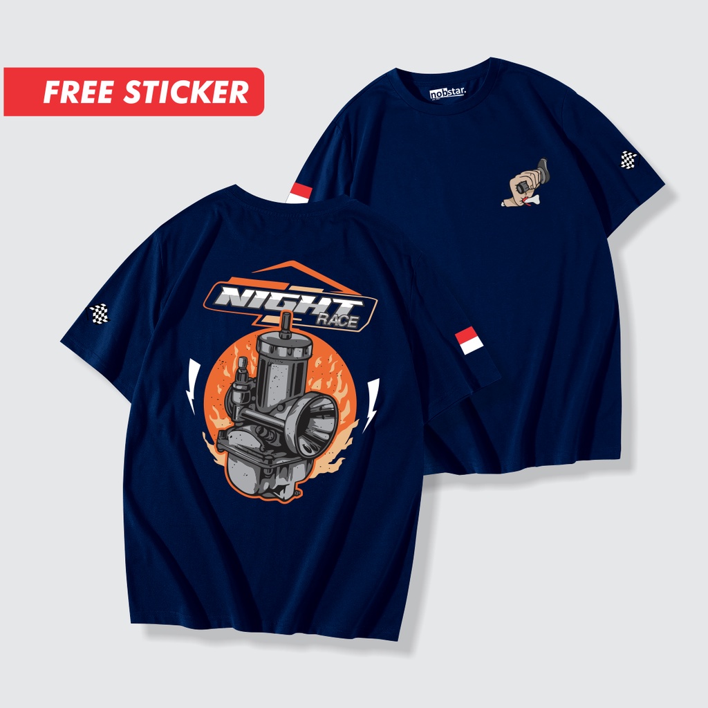 Kaos Racing NIGHT RICE I KAOS HEREX I KAOS MOTOR I PREMIUM COTTON COMBED 24S I All Size M-L-XL-XXL I Original T-Shirt nobstar_custom