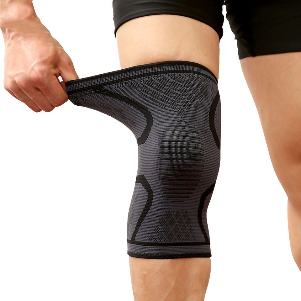 Pelindung Lutut Knee Support Pad Brace Fitness Gym 1 Pair - A-7718 - Black