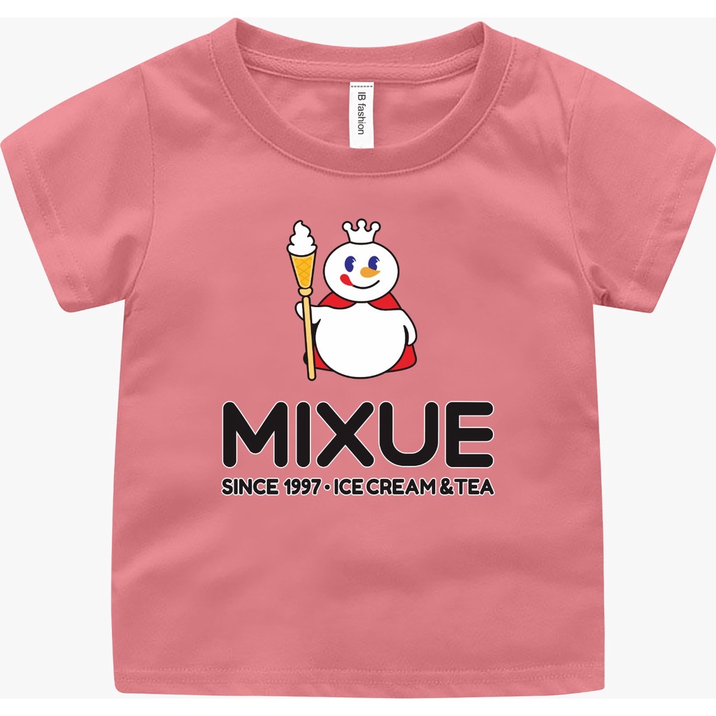 KAOS ATASAN ANAK PEREMPUAN DAN COWO MURAH UMUR 2-9 TAHUN MOTIF MIXUE VIRAL UXLO FASHION