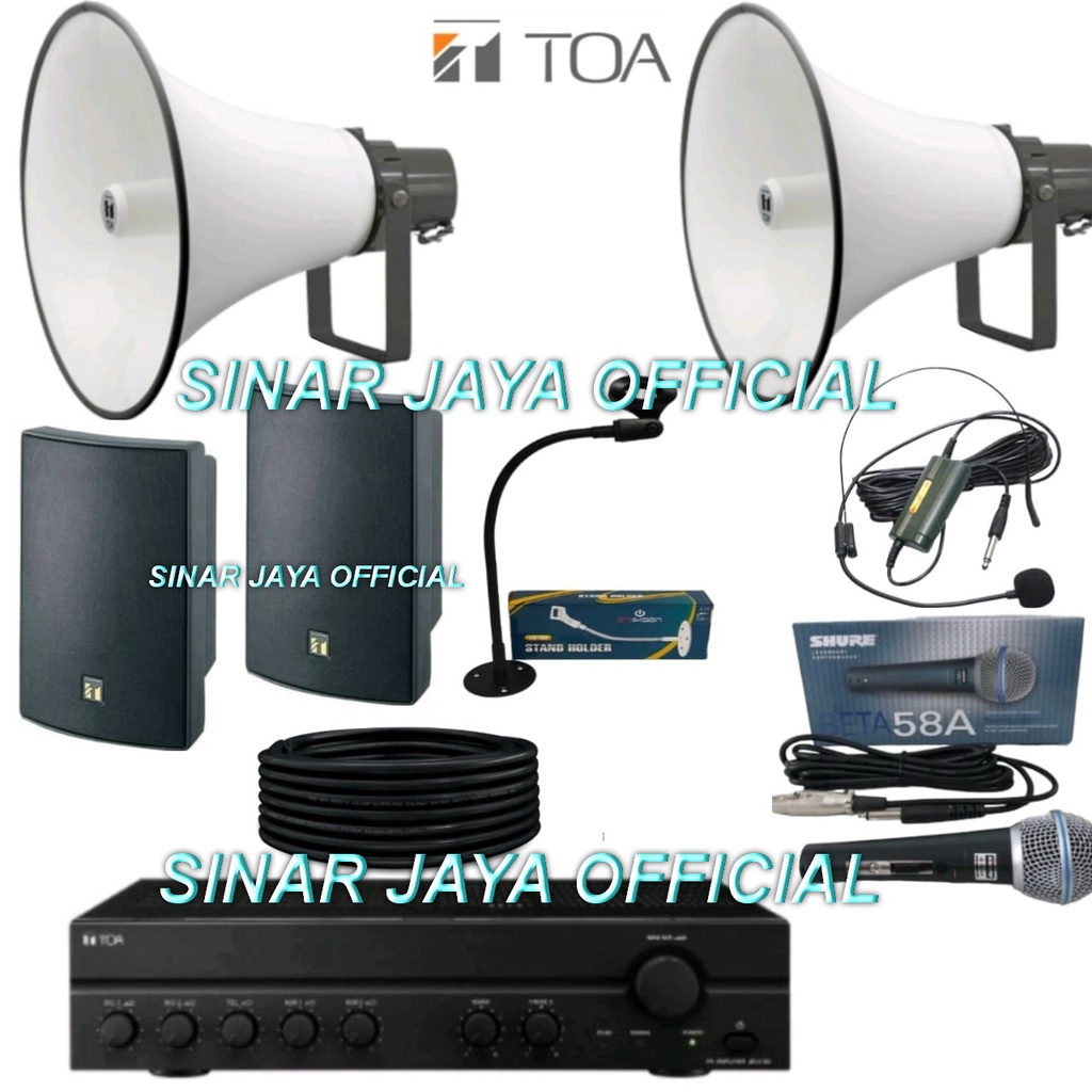 PAKET TOA HORN 50 WATT PAKET TOA MASJID ZH5050 PAKET SOUND SYSTEM TOA MASJID SPEAKER LUAR DALAM
