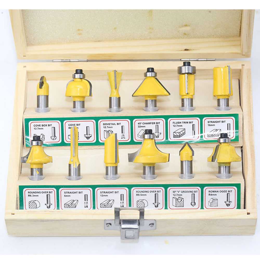 (BISA COD) FTIHSHP RCT Mata Bor Drill Bit Mitter Router Bit Milling Tool 8mm 12PCS - TCA12