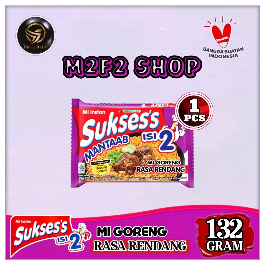 

Mie Suksess | Mi Sukses Instant Goreng Rasa Rendang - 132 gr (Kemasan Satuan)