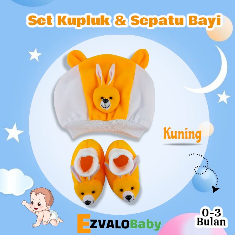 SEPATU SET KUPLUK KARAKTER KELINCI 0-3 BULAN