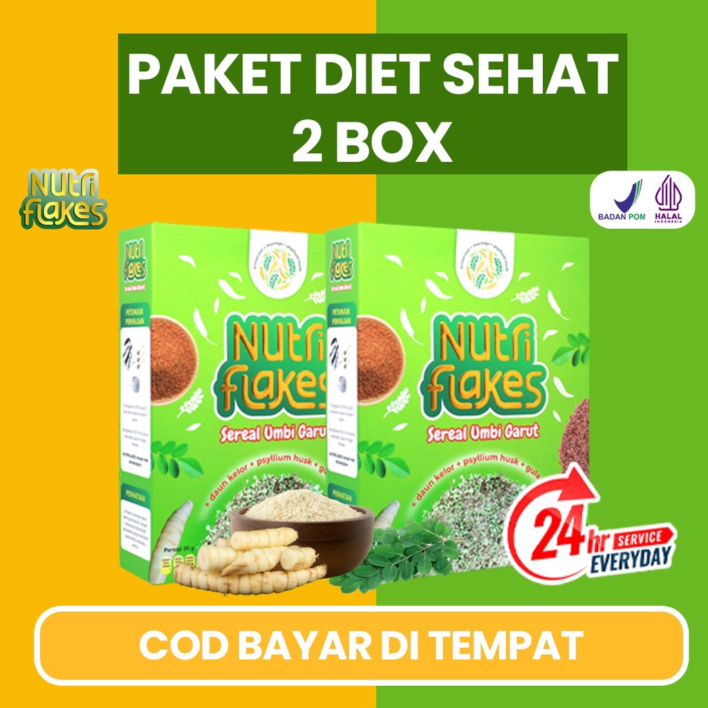 

PAKET 2 BOX NUTRIFLAKES SEREAL SEHAT BANTU ATASI PERMASALAHAN PADA LAMBUNG & MELANCARKAN PENCERNAAN