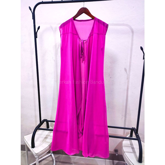 [COD] Bayar Ditempat Outer kalong - long cardigan//baju tangan pendek//pakai trendy//baju outer//luaran wanita/Outer Ceruty Polos / Long Outer XXL / Outer Seruty / Outer Hijab Cardigan / Outer fashion muslim shop/shazfa.apparel/outerwear cantik