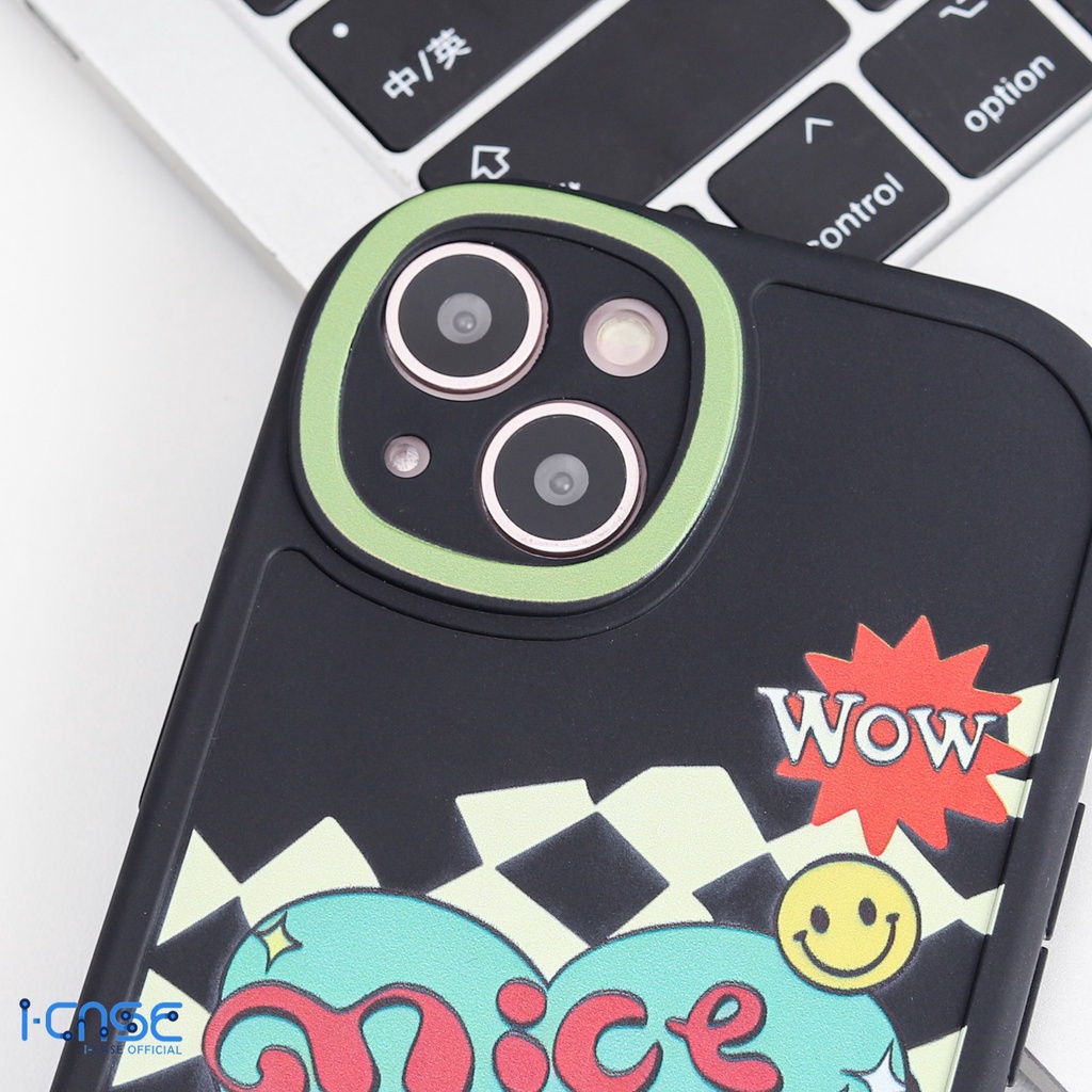 Softcase Black Nice Day Full Lens Cover for iPhone 7 8 PLUS XR X XS MAX 11 12 13 14+ 14 Plus Pro Max