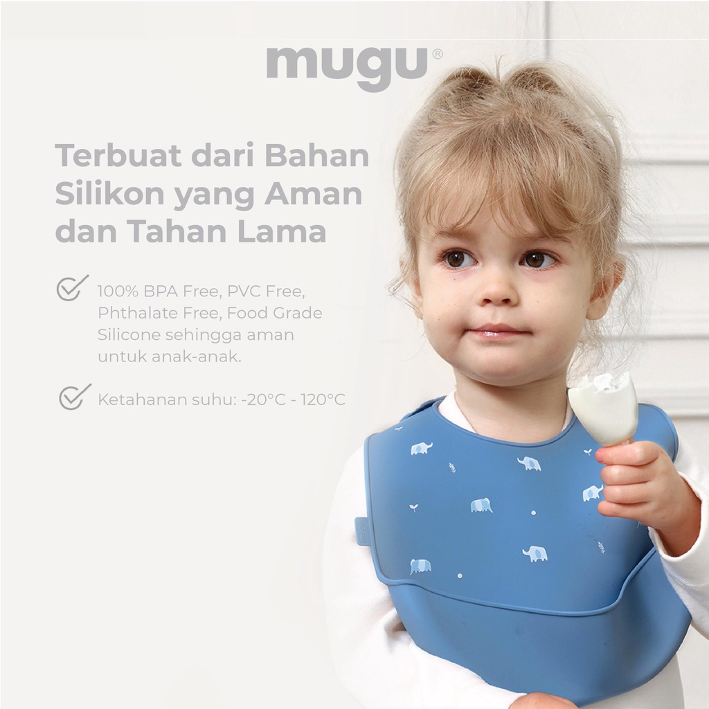 MUGU SILICONE BIB - CELEMEK MAKAN BAYI