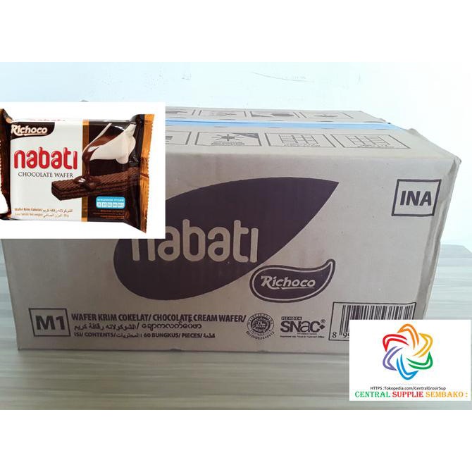 

MURAH Nabati Wafer Coklat [50 grm /60 pcs /1 karton ]