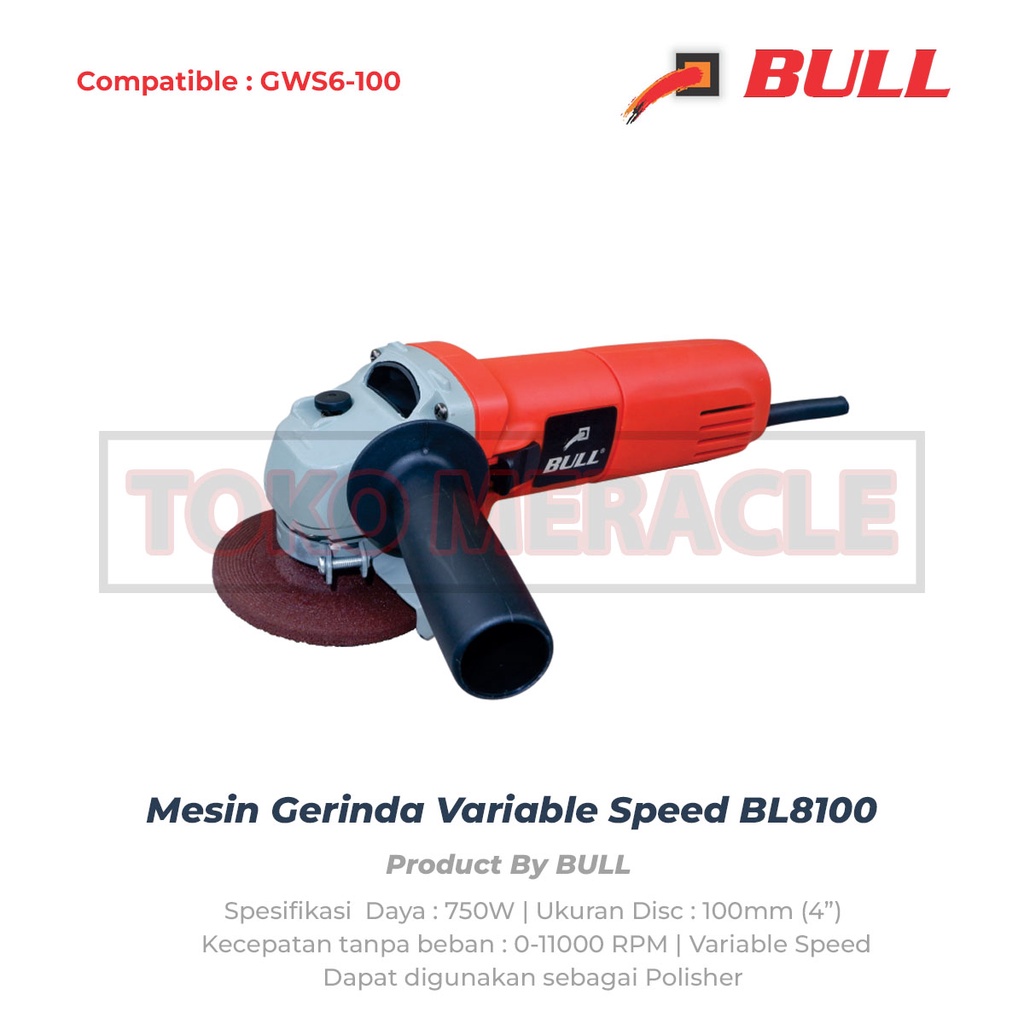 BULL Mesin Gerinda BL8100 - Variable Speed 750watt