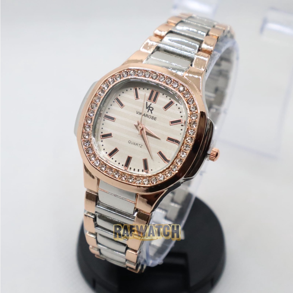 Jam Tangan Wanita Rantai Fashion Mewah RTA1 Stainless Permata Import