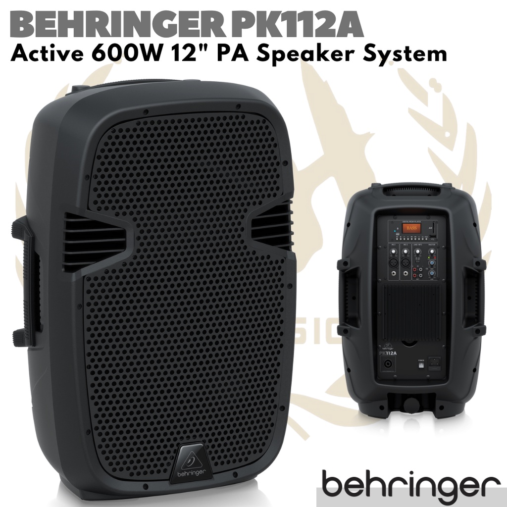 BEHRINGER PK112A Active 600W 12" PA Speaker | Spiker Aktif PK 112
