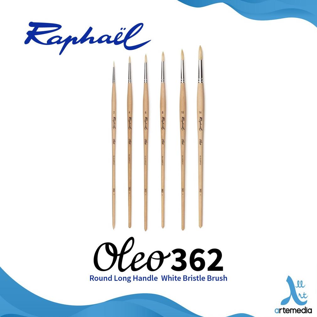 

Kuas Lukis Raphael 362 Round Oleo White Bristle Brush Long Handle