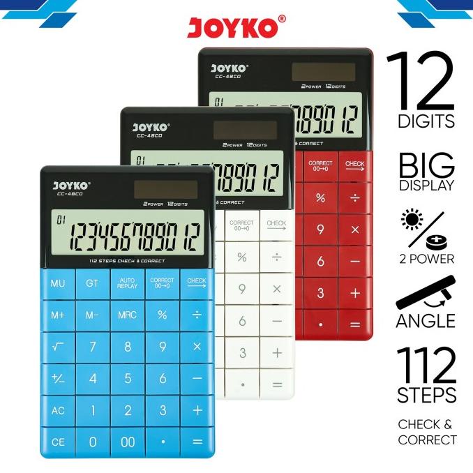 

Calculator Kalkulator Joyko CC-48CO 12 Digits Check Correct