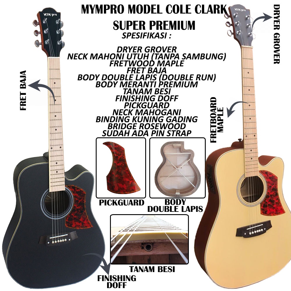 Gitar coleclark Akustik elektrik