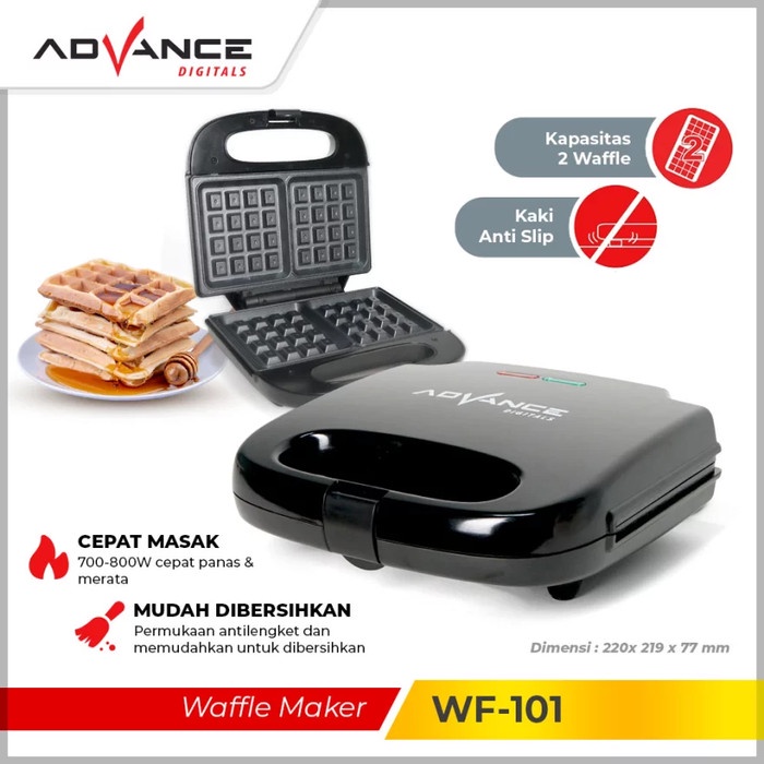 Advance WF-101 Cetakan Waffle Maker Toaster Pemanggang Roti Wafel Pan ORIGINAL