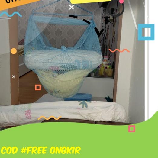 ✱ Kasur Ayunan Bayi Gantungan Dan Tiang Murah - Per Kelambu Baby Gantung Rotan Hammock Bouncer Set B