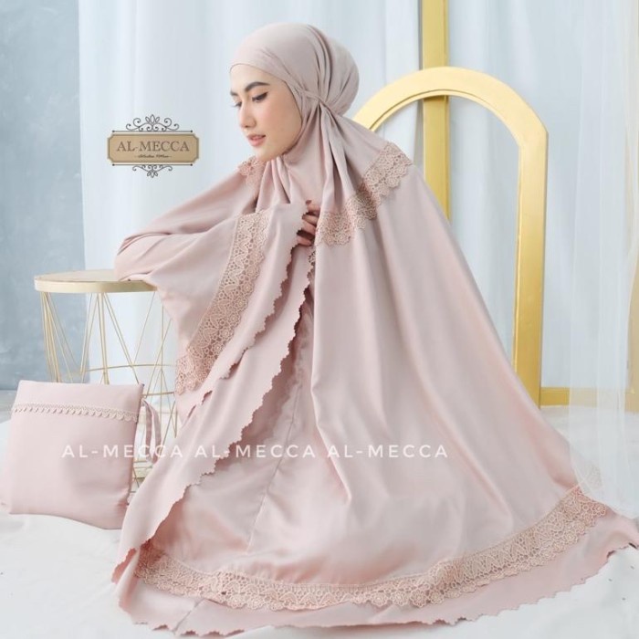 Terbaru Almecca - Mukena Dewasa Premium Al-Mecca Sutra Velvet Laser