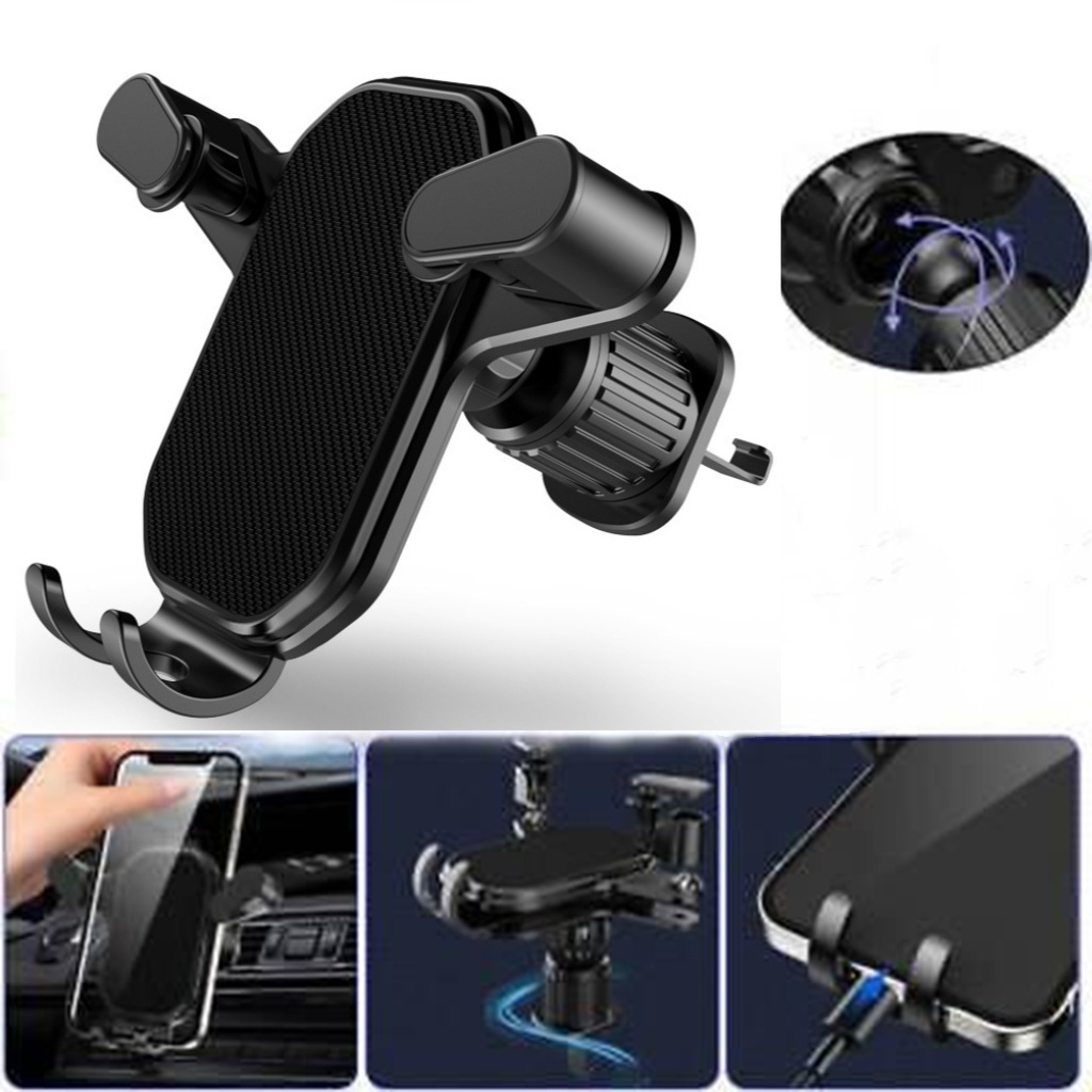 Phone Holder Hook Klip Air Vent Car / Holder Hp Mobil Putar 360rotasi