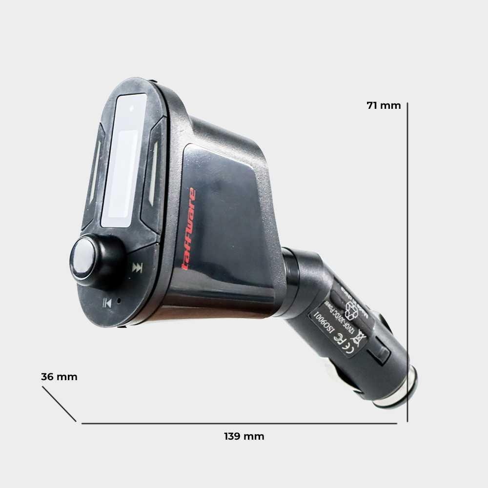 Taffware Car Kit MP3 Player FM Transmitter USB SD Card Slot - FM-618 - Black