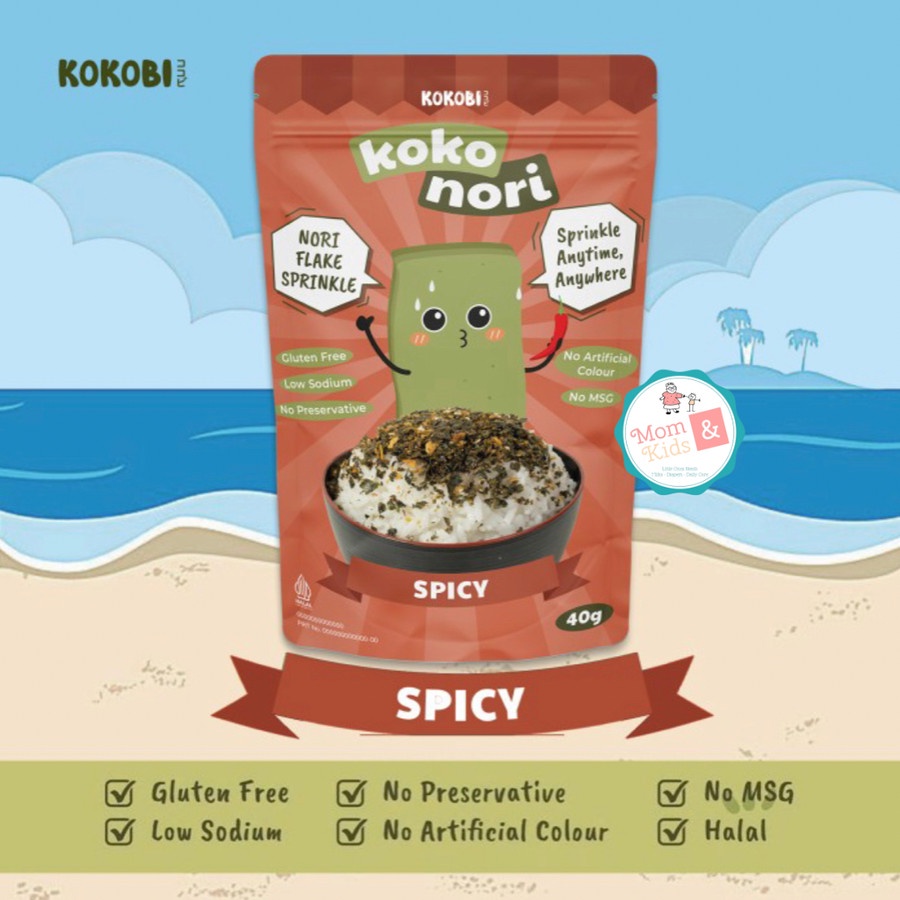 Snack Cemilan Sehat Anak Abe Food KOKO NORI Abon Rumput Laut Tabur 40gr