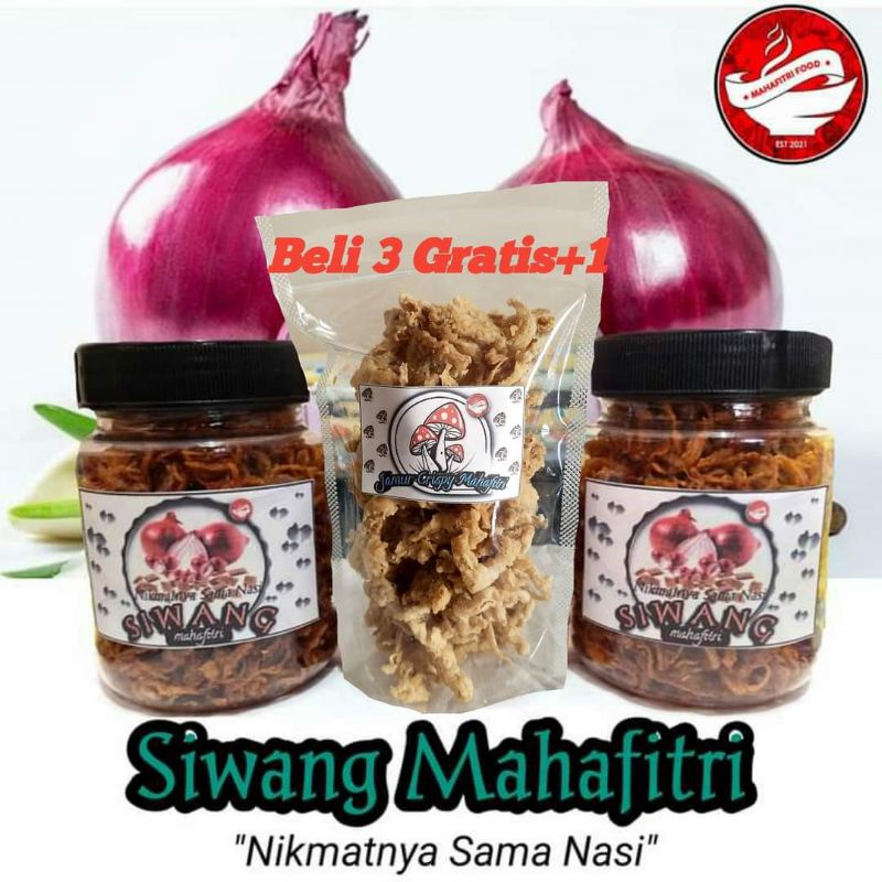 

Siwang Mahafitri / Paket 3 Botol +FREE Jamur Crispy / Kemasan Botol 200ml/ Bikin Nafsu Makan Nasi / Di Jamin Bawang Segar & Kriuk / Terasi Bawang #siwang #terasi #bawang