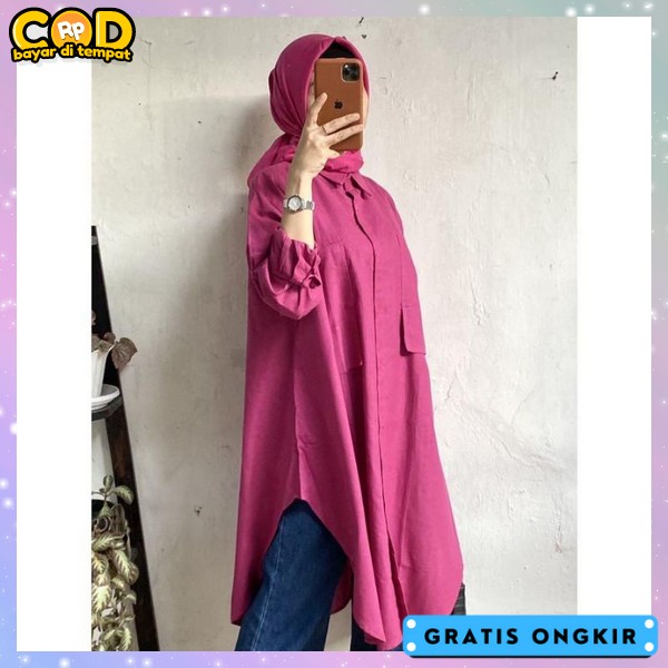 Pakean Tunika Model Terbaru 2023 Tunic Cewek Cantik Casual Baj Tuniq Kuliah Perguruan Tinggi Tinik P