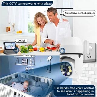 IP Camera colokan listrik ptz v380 indoor cctv wifi 8MP