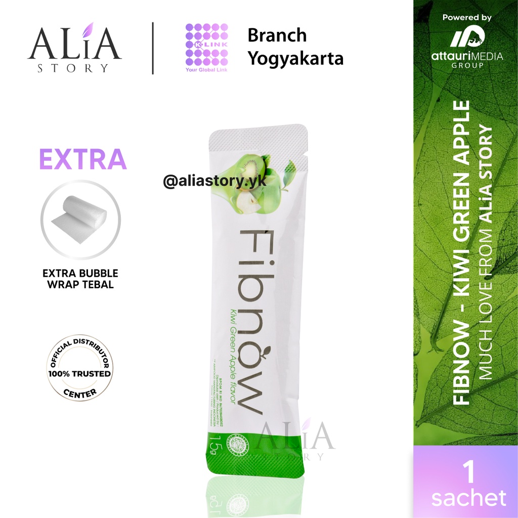 Fibnow Nutrition High Fiber (1 Sachet) Makanan Tambahan Kaya Nutrisi dengan Kiwi Green Apple Body Sl