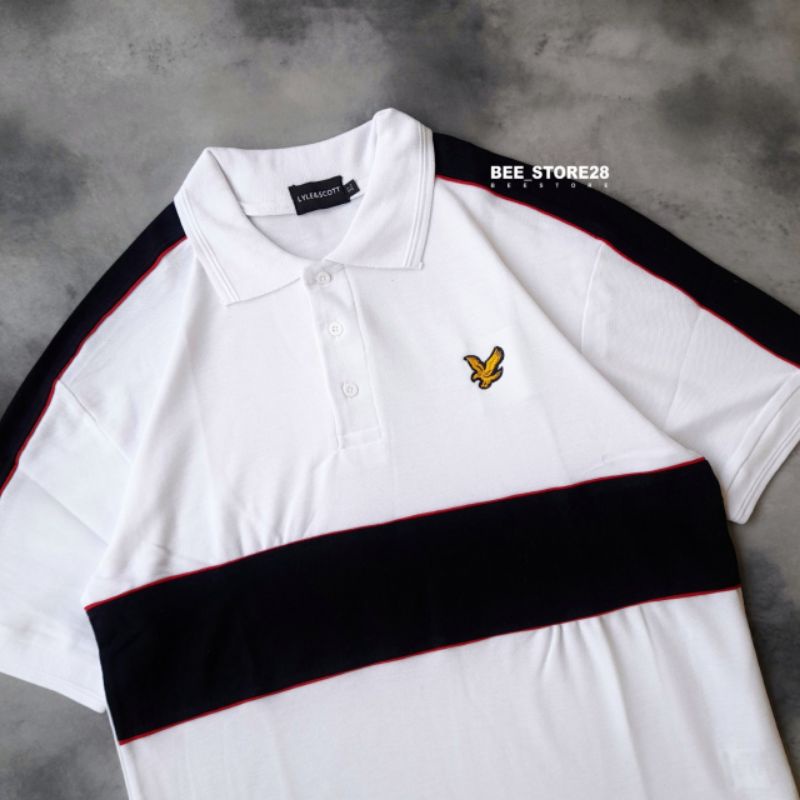 POLO SHIRT LYLE &amp; SCOTT COMBI BAHAN LACOS 24S BORDIR