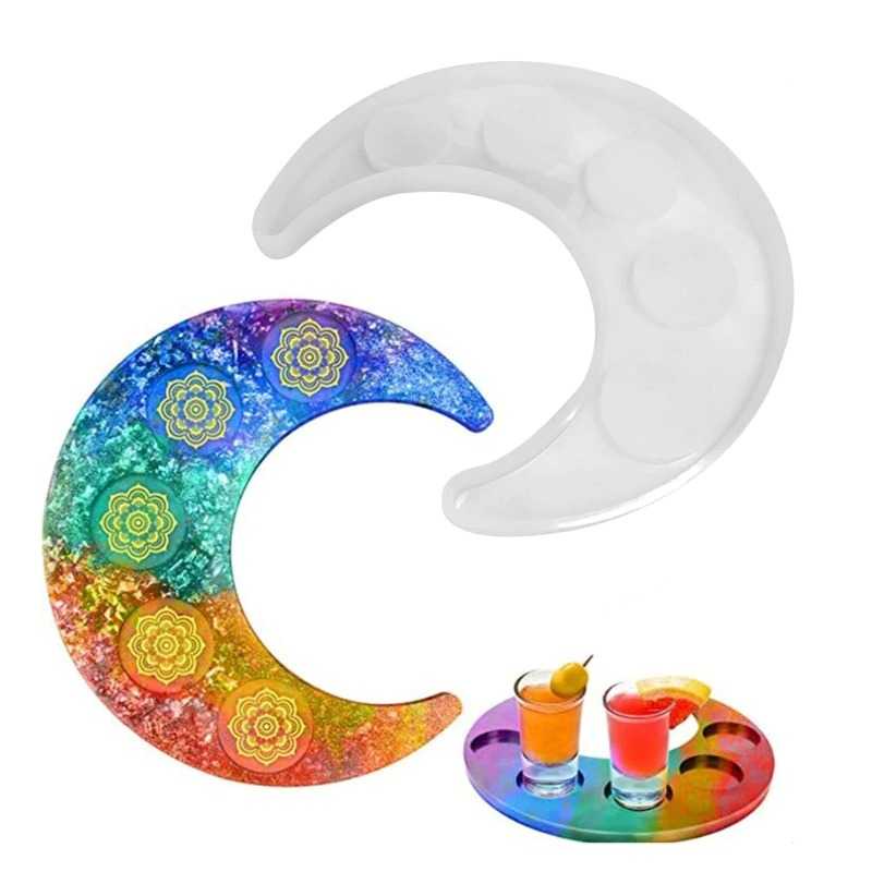 (BISA COD) FTIHSHP Xiyo Cetakan Tempat Lilin Resin Silicone Mold Model Bulan - 5042