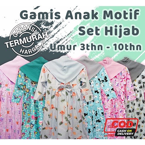 Gamis Anak Gamis O8Y8 syari ala korea lebaran karakter lucu premium Busana Muslim viral vintage tren
